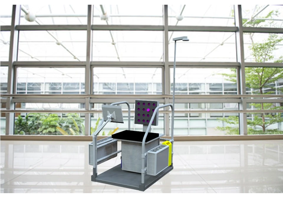The Breeze Smart Clinic physical exam chair with connected diagnostic equipment in a bright community setting